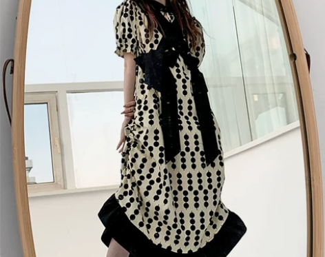 MOF礼物商店 显瘦可爱珍珠奶茶提花 蝴蝶...