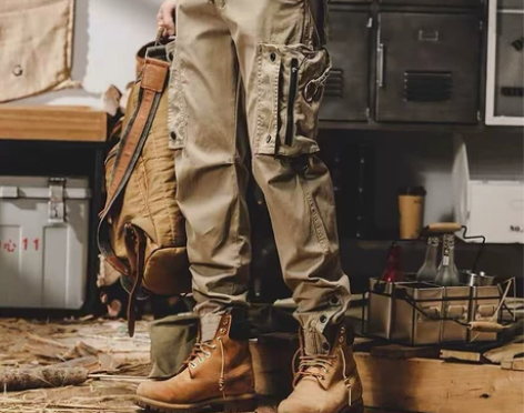 痞帅工装裤男潮牌束脚修身2022秋冬季新款...