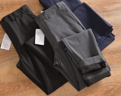 【如意腰!加绒加厚!出口韩国】秋冬男修身弹...