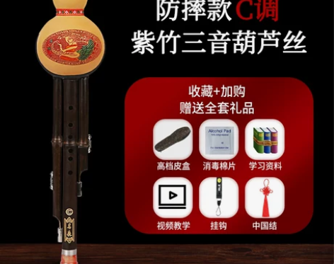 葫芦丝乐器c调降b调初学者儿童小学生专业演...