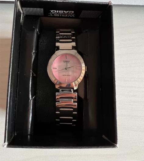 卡西欧女士手表 简约时尚小巧钢带石英女表 ...