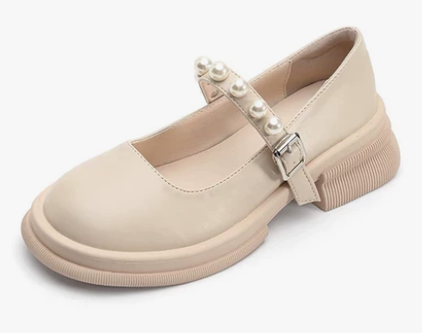 初系丨甜酷玛丽珍鞋厚底2022早秋新款平底...