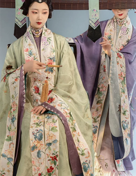 瞳莞制作花披风03-一年景色国风明制汉服定...