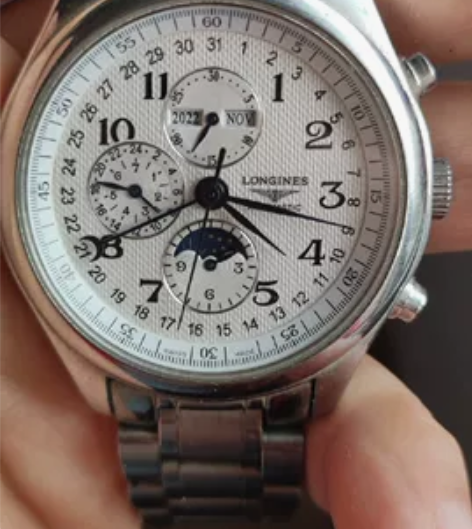 瑞士手表浪琴名匠月相机械表钢带动能男表浪琴...