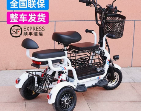 电动三轮车家用小型亲子接送孩子老年人女士成...