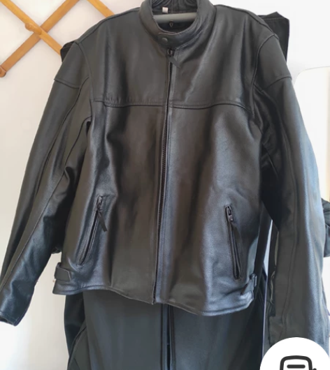 FUTTER重型机车 黑色 复古皮夹克 皮...