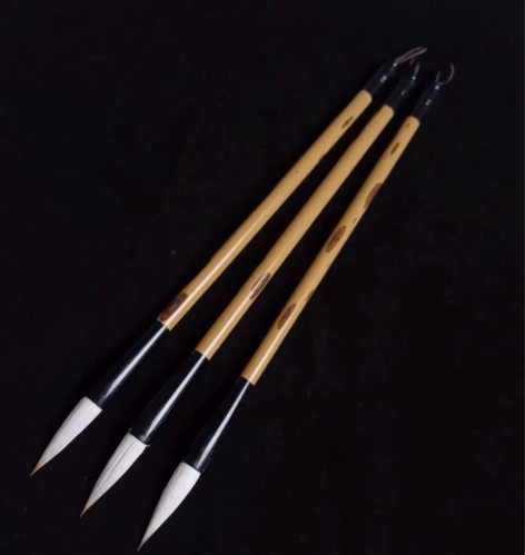 作品兼毫毛笔 纯手工古法制作，优选老山羊毫...