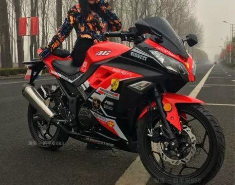 摩托车 赛道款趴赛小忍者地平线250燃油川...