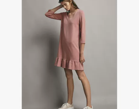 Massimo Dutti 女装 荷叶边裙...