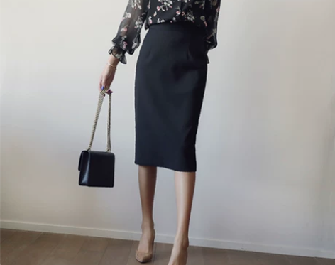 包臀裙ol半身裙高腰一步裙女夏秋中长款西装...