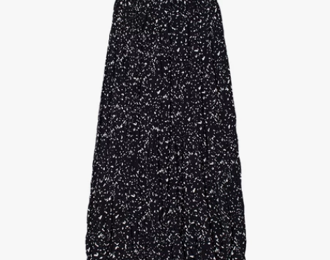 ?加绒加厚碎花半身裙女秋冬季2018新款雪...