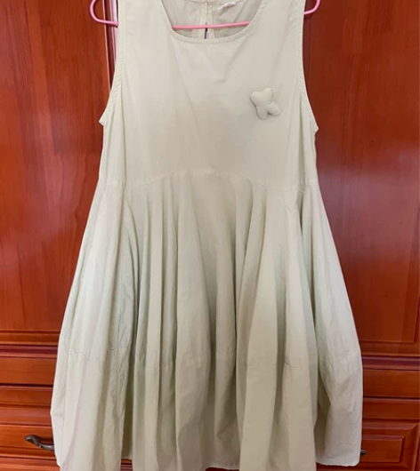 夏季女童清新淡绿色连体裙花苞裙120码 九...