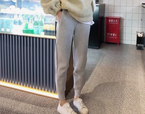 加绒休闲裤女 裤长88cm,松紧腰,自己手...