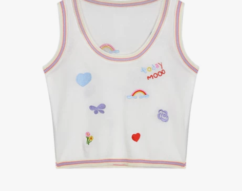 针织吊带背心女夏季设计感小众短款宽松工字型...