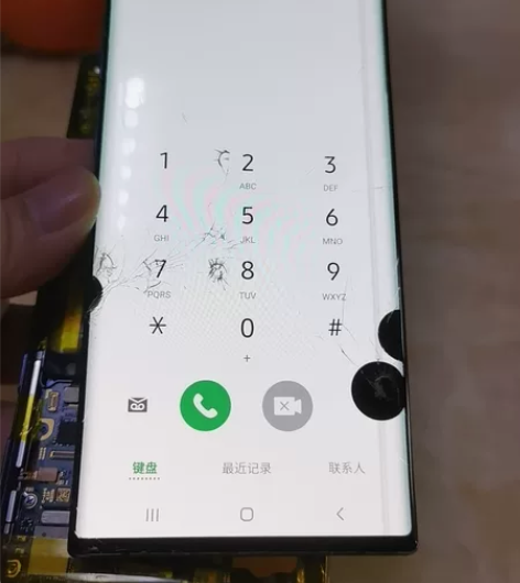 三星NOET10原装拆机屏总成带框，外屏破...