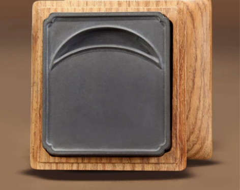 砚台端砚莫少锋大师仿古西清砚谱周易方形把玩...