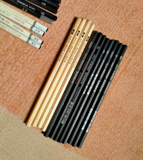 素描铅笔，炭笔 品牌型号：青竹，马利，米娅...