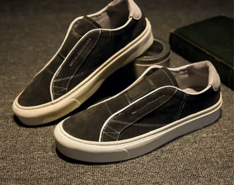 鞋子男潮鞋夏季韩版真皮板鞋复古百搭休闲鞋男...