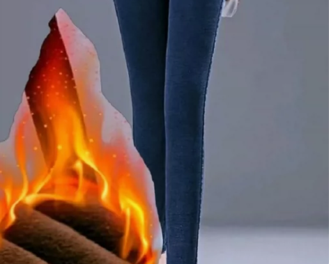 松紧腰加绒牛仔裤女显瘦高腰弹力秋冬新款款直...