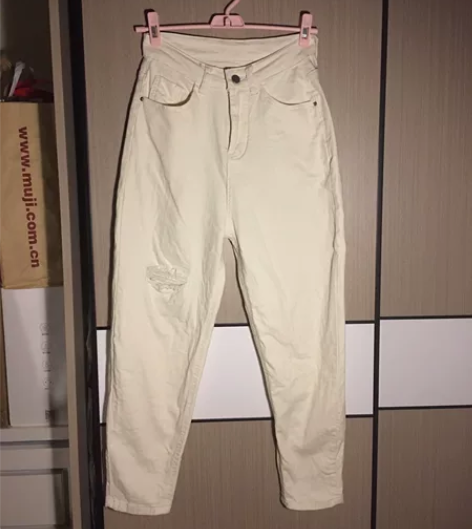 水洗棉牛仔裤（棉含量95）实体店购入 买来...