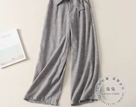 秋冬日系高腰蝴蝶结腰带格子花纹复古通勤文艺...