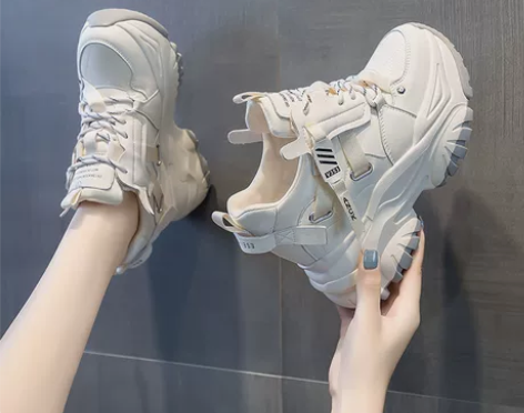 老爹鞋女潮ins百搭2022春季新款厚底内...