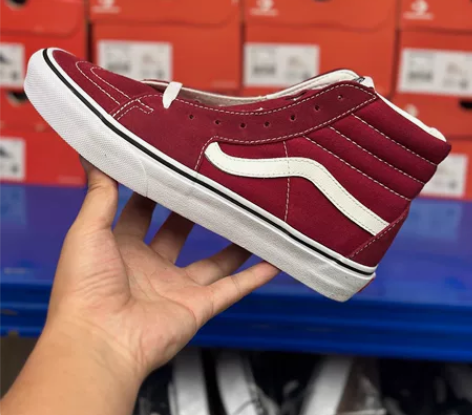 正品 范斯万斯Vans Sk8-Hi 酒红...
