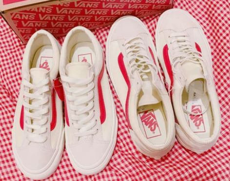 Vans style 36白红GD权志龙同...