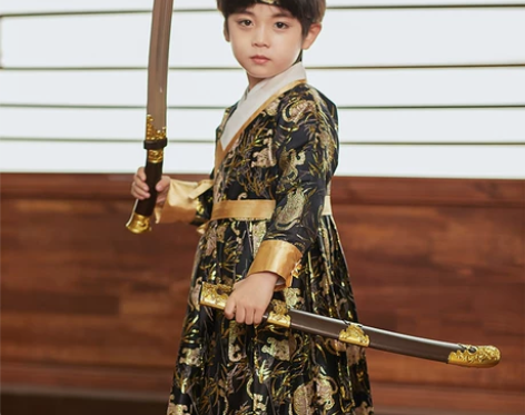 桐花坞汉服男童2022冬季新款古风装演出服...