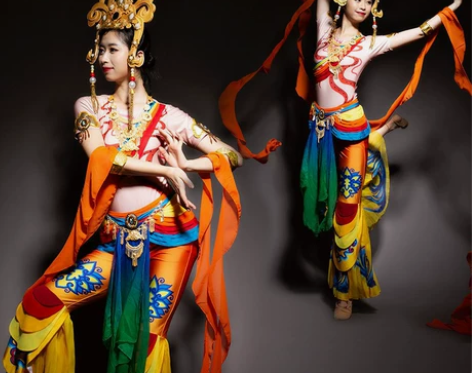 新款敦煌飞天仙女飘逸中国风古典演出服汉服