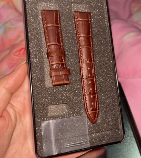 正港zgo牛皮表带 全新未使用外包装盒有划...