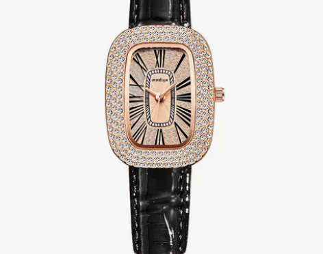 小绿表鸽子蛋皮带手表女批发抖音快手直播石英...