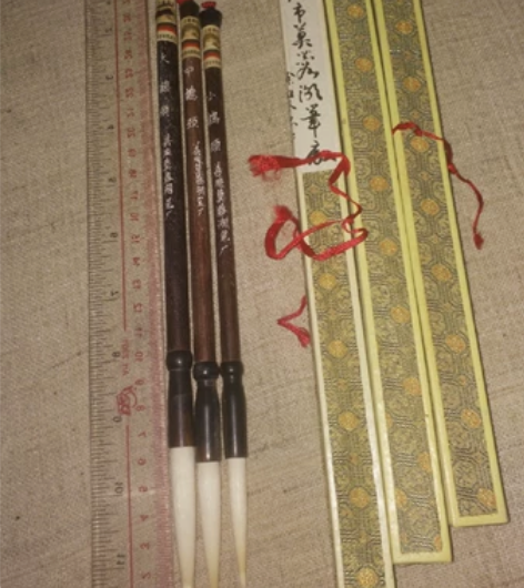 老毛笔 湖州市善琏莫蓉潮笔厂早年前鹤颈一...