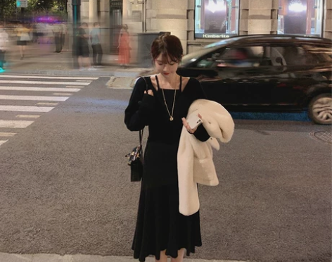 百褶裙+伞裙 承包秋冬优雅系look 针织...
