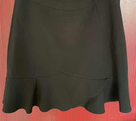 鱼尾裙半身裙女秋冬 不规则荷叶边高腰a字裙...