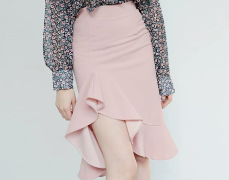 鱼尾裙女夏季不规则a字半身裙高腰裙子包臀中...