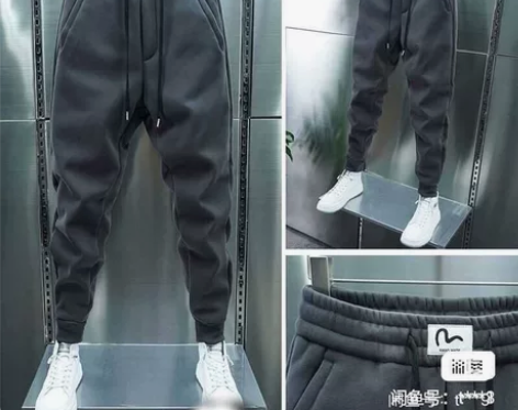 冬季加绒加厚男士休闲裤纯色弹力腰修身小束脚...