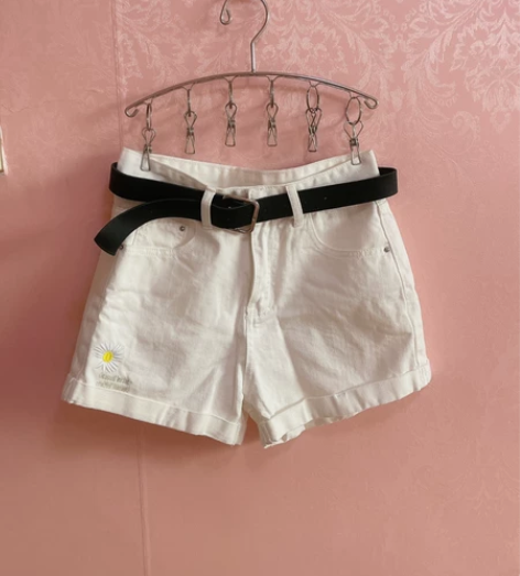 s宽松卷边阔腿裤子女2021夏季韩版百搭学...