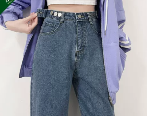 牛仔裤女裤子2021年新款春秋季设计感小众...