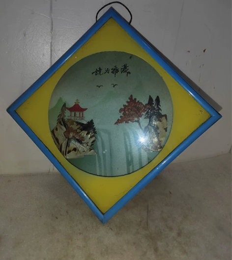 七八十年代贝雕工艺画  老摆件，老物件，老...