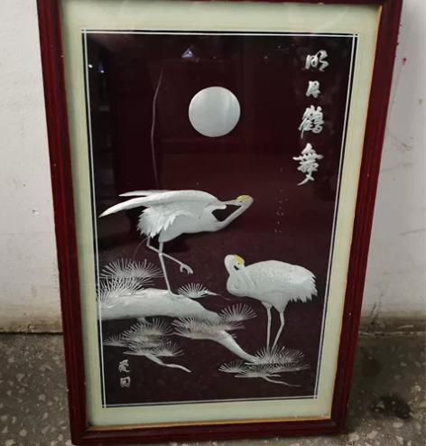 鹤舞铝工艺画，长47.5厘米，宽30厘米，...