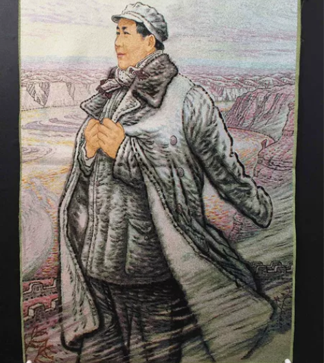 伟人正面像刺绣画，尺寸：60＊90厘米 感...