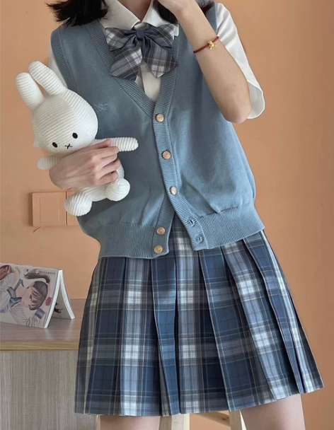 漫画家jk格裙 少量现货 细节蓝 撕漫裙 ...