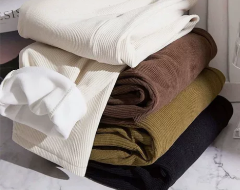 秋冬季灯芯绒条绒阔腿裤女宽松显瘦拖地裤加绒...