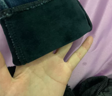 冬季加绒紧身牛仔裤，所见即所得，疫情期间寄...