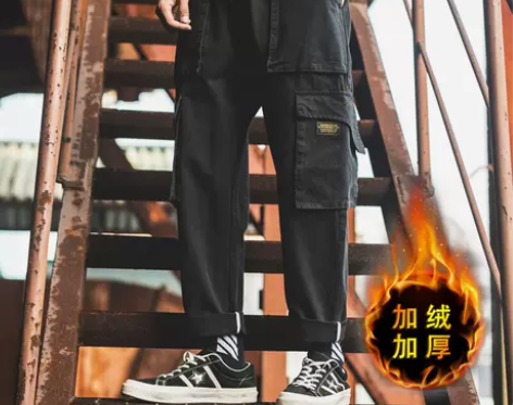 休闲裤子机能工装裤男秋季直筒ins潮牌阔腿...