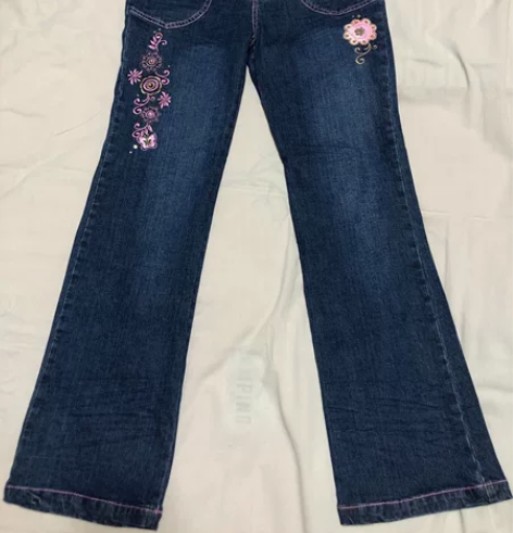 全新裤子闲置 深蓝色直筒牛仔裤 童装品牌 ...