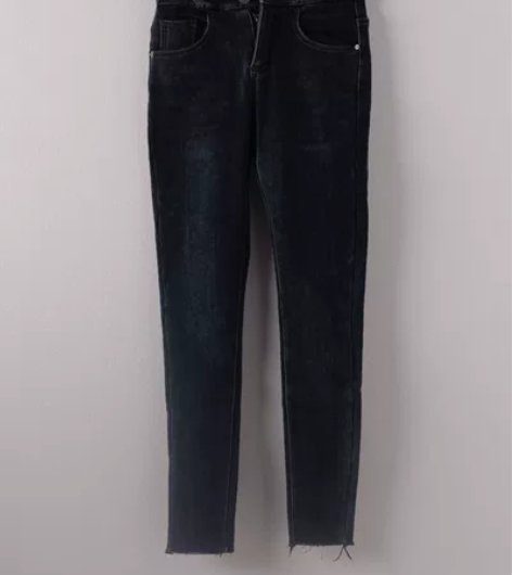 全新高腰薄绒小脚牛仔裤，高弹力软牛仔，喜欢...