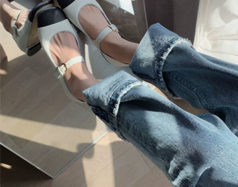 小香风玛丽珍鞋女2022新款春季白色浅口复...