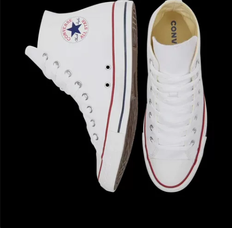 CONVERSE匡威 白色高帮帆布鞋男鞋 ...